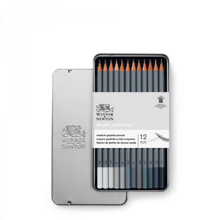 Winsor and newton studio collection set of 12 medium graphite pencils