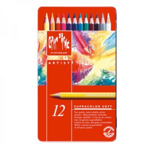 Watersoluble Caran d'Ache Supracolor Soft Pencils Set of 12