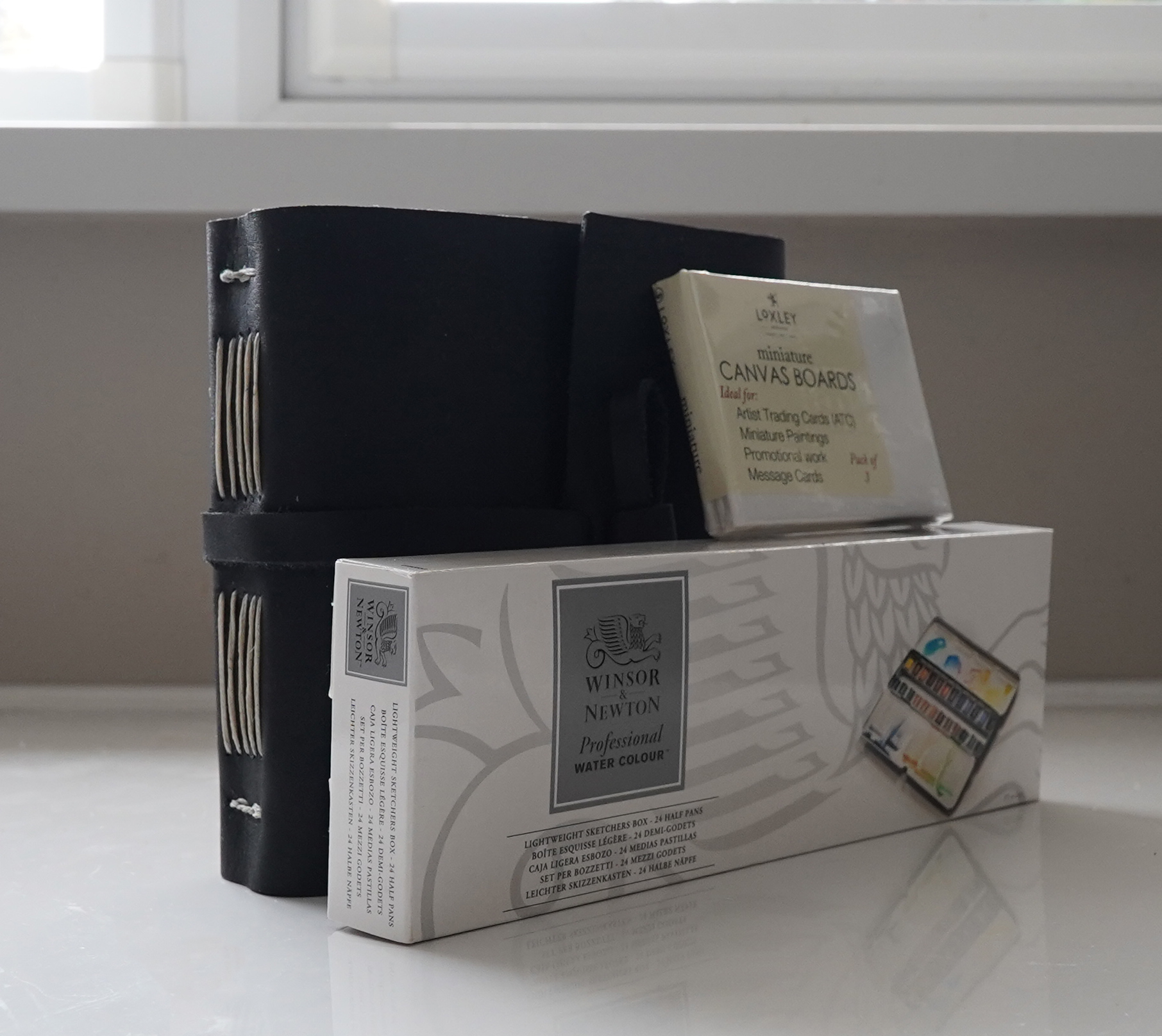 Personalised Sketchbook and 24 Half Pan Set