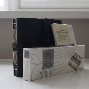 Personalised Sketchbook and 24 Half Pan Set